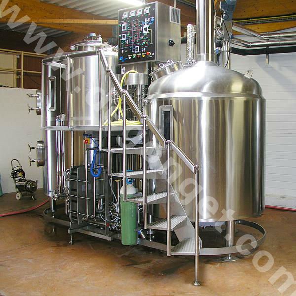 2000L průmyslový automatizovaný pivovar s vyhřívaným ocelovým pivem na prodej